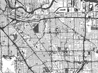 Obraz premium Sketch-style city map of Pasadena, Texas, in monochrome black and white, perfect for wall art and editorial use.