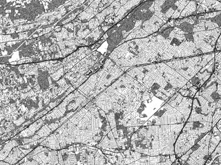 Naklejka premium Illustrated monochrome map of Plainfield, New_jersey, created in a hand-drawn digital style for decorative and editorial use.