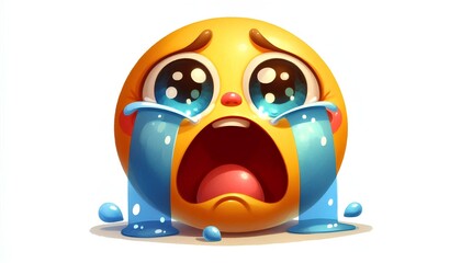 Cute yellow emoji different action