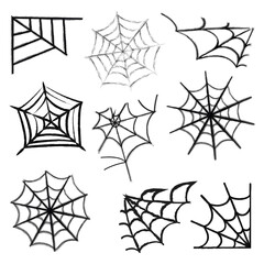 Set of different spider web models