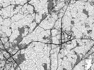 Artistic city map of Sandy_Springs, Georgia, drawn in a black and white sketch-like style, ideal for posters and wall art.
