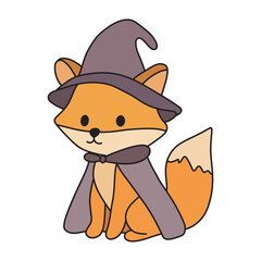 cute fox cartoon vector illustration