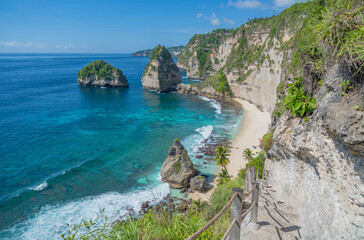Diamond beach in Nusa Penida island, Bali, Indonesia.