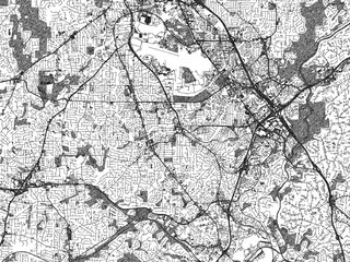 Black and white sketch-style map of Smyrna, Georgia, designed digitally with fine details and bold textures.