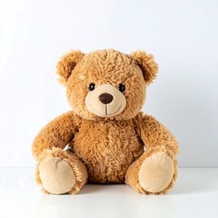Soft brown teddy bear, sitting