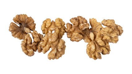 Fresh walnuts or akhrot isolated on transparent background