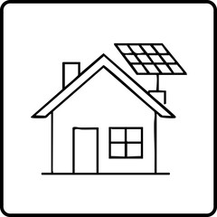 house with solar panel 