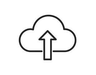Simple cloud upload icon