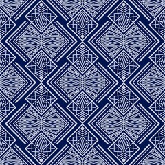 Traditional Thai Tribal Geometric Seamless Pattern