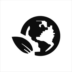 earth icons. simple solid vector