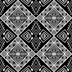 Traditional Thai Tribal Geometric Seamless Pattern