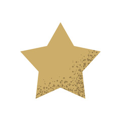 Christmas gold star. Vector geometric illustration of traditional Christmas decor