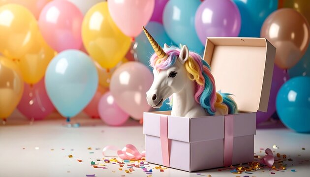 Unicorn gift, party balloons