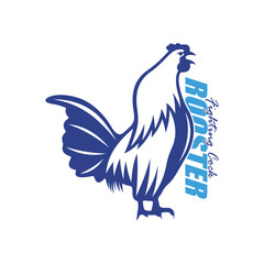 Rooster logo vector illustration, Chicken logo template design