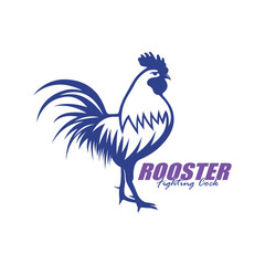 Rooster logo vector illustration, Chicken logo template design