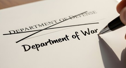 Department of War Authorization Document with Ink Signature
