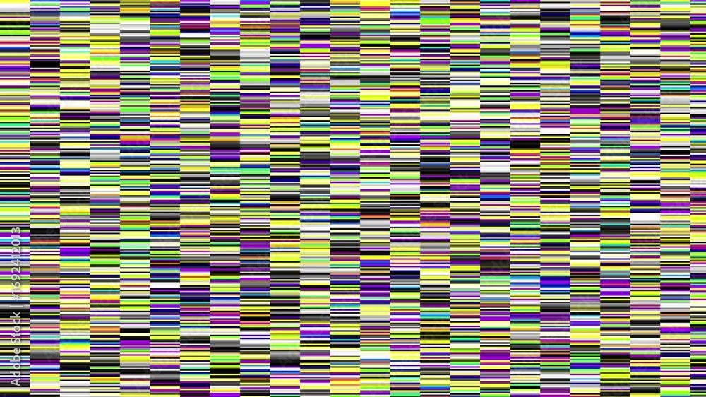 Poster video screen damage glitch distortion background, abstract noise effect. 4k seamless looping, comput