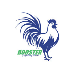 Rooster logo vector illustration, Chicken logo template design