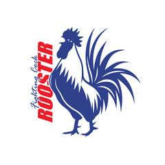 Rooster logo vector illustration, Chicken logo template design