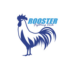 Rooster logo vector illustration, Chicken logo template design