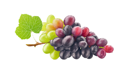 Fresh grape cluster mockup a white background detailed realistic style with editable branding suitable for wine advertising juice packaging and product marketing