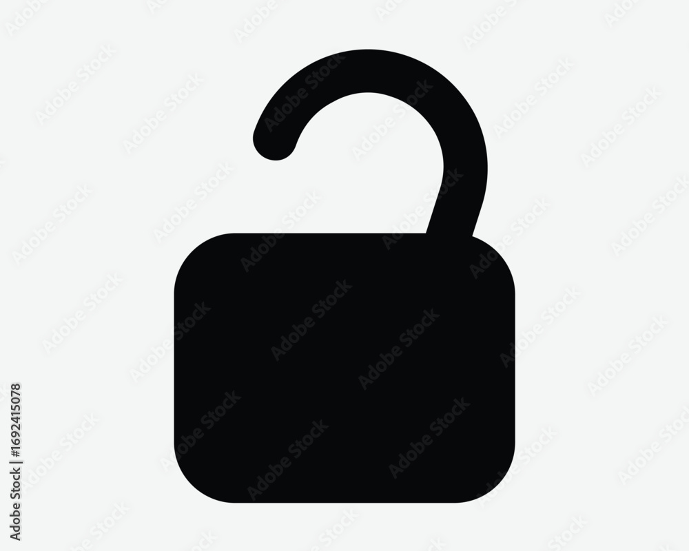 Poster unlock padlock icon open lock locker unsecured login access privacy secure safe secret opened break 