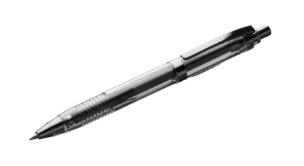 Ballpoint pen isolated on transparent background, a common writing tool used for taking notes, signing documents, and general writing tasks