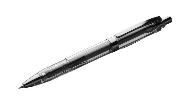 Ballpoint pen isolated on transparent background, a common writing tool used for taking notes, signing documents, and general writing tasks