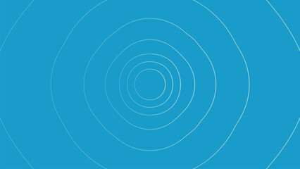 A vibrant blue background featuring concentric circles radiating from the center of the frame space