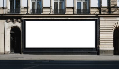 Mockup billboard, poster. Template big poster, billboard advertising. City format board, urban style, billboard. Mockup empty poster, city light, box, street board. Realistic style photo