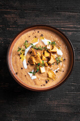 Chanterelle mushroom cream soup