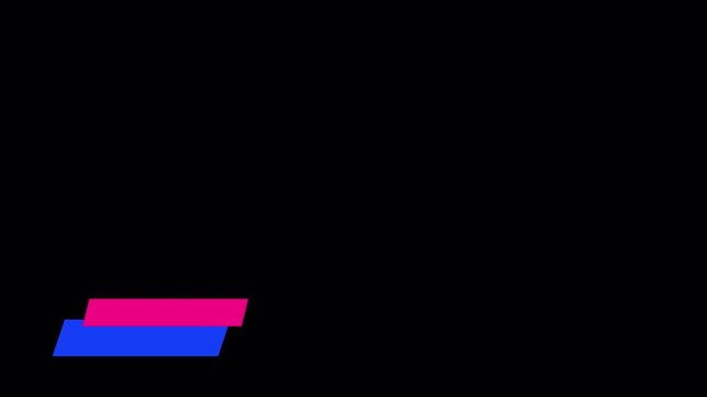 Dynamic Abstract Geometric Pink and Blue Shapes Lower Third Animation