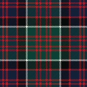 MacDonald of Clanranald tartan plaid. Scottish pattern fabric swatch close-up. 