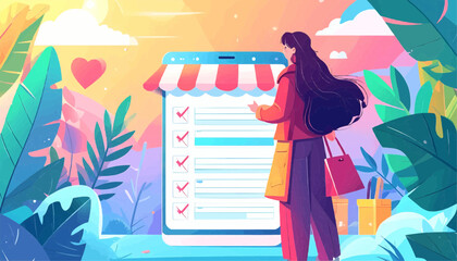 E-commerce wishlist vector