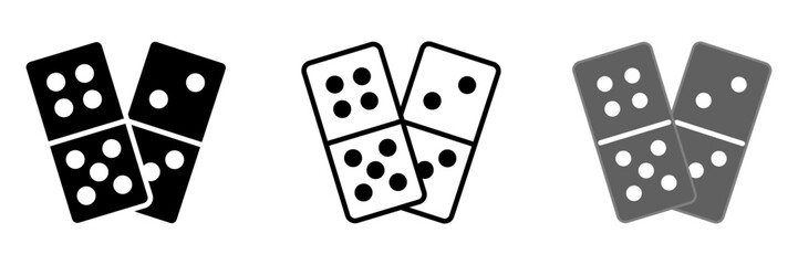 domino set icon, vector ilustration on white background