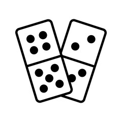 domino icon, vector ilustration on white background