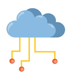 Cloud Computing Technology Vector Illustration