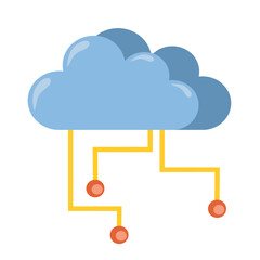 Cloud Computing Technology Vector Illustration