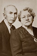 Husband and Wife Antique Photograph