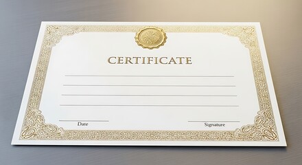 Blank Certificate Template for Personalization and Achievement Recognition.