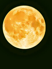 Stunning Golden Moon Background - High-Resolution Celestial Image for Night Sky Aesthetics,...