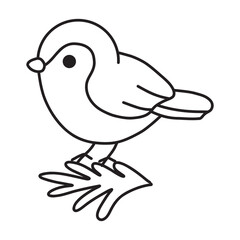 vector, cartoon bird on a white background