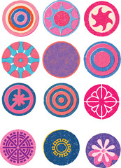 Circle retro ornament decoration pattern