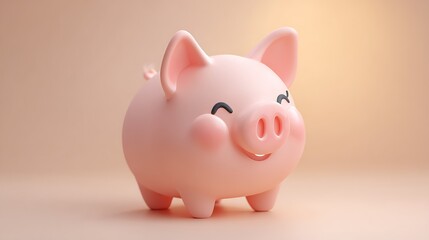 Pig emoji icon with matte pink textures and subtle light reflections