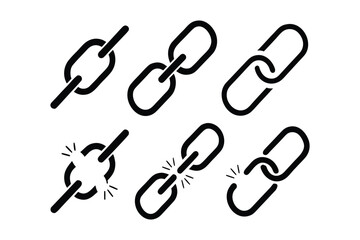 Broken and connected link symbols pack
