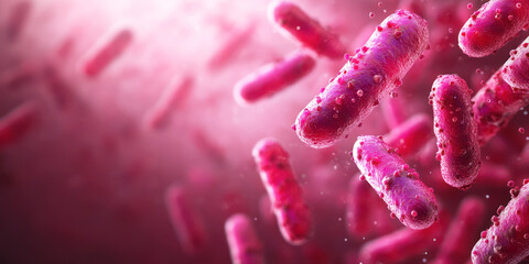 3D rendered illustration of bacteria bacteria probiotics probiotic lactobacillus Bifidobacterium e coli salmonella
