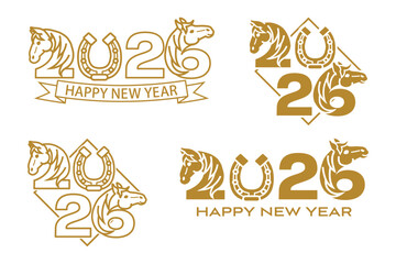 2026 Year of the Horse Logotype Set