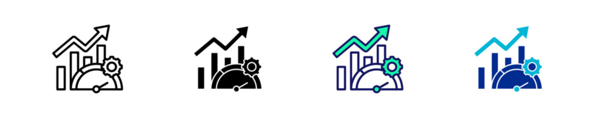 Speedometer Success  Icon Set Multiple Style Collection