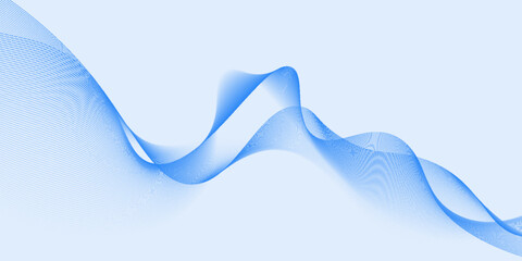 Abstract blue banner background with technology modern wave for business, corporate, seminar, talks, and creative