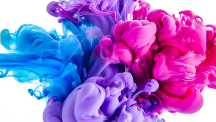 Vibrant Blue and Magenta Ink Swirl